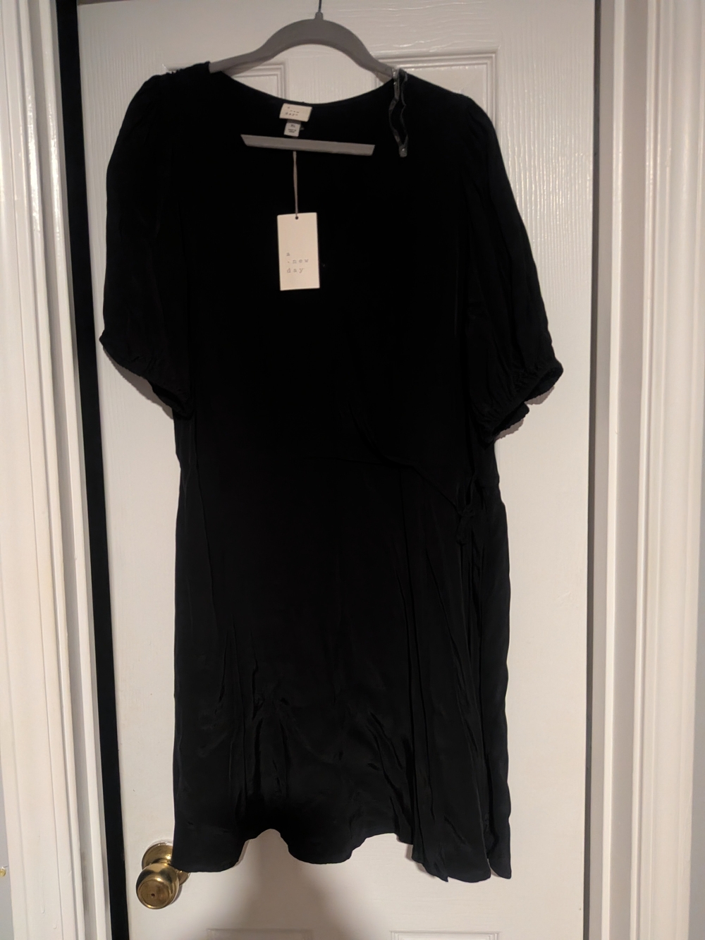 a new day Black Short Sleeve Shift Dress